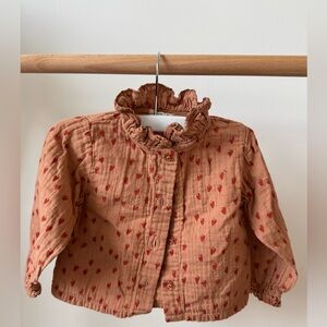 Marlot Paris Bianca Cotton Gauze Hearts Blouse